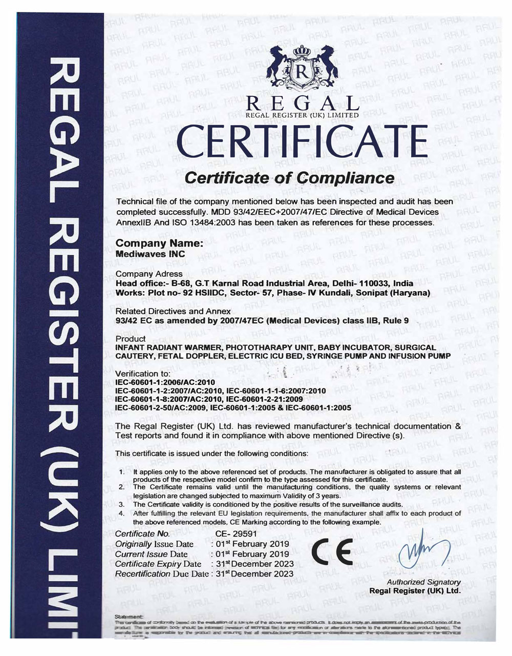 Certificate of Compliance